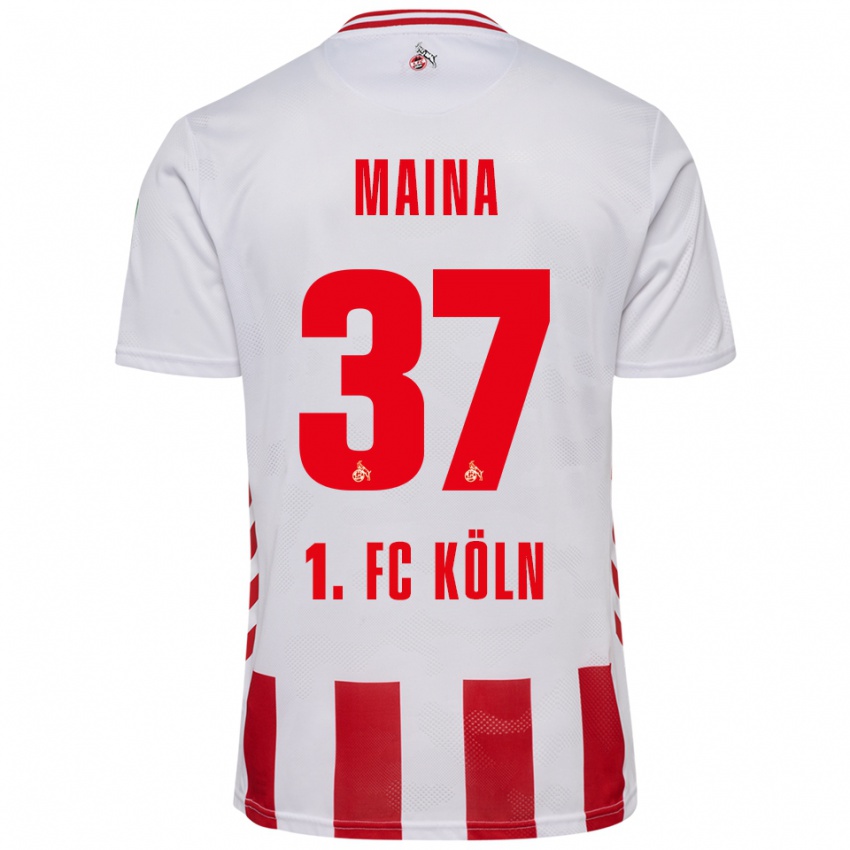 ילדים לינטון מאינה #37 לבן אדום ג'רזי ביתית 2025/26 חולצה קצרה