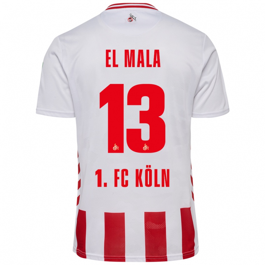 ילדים סעיד אל מאלה #13 לבן אדום ג'רזי ביתית 2025/26 חולצה קצרה