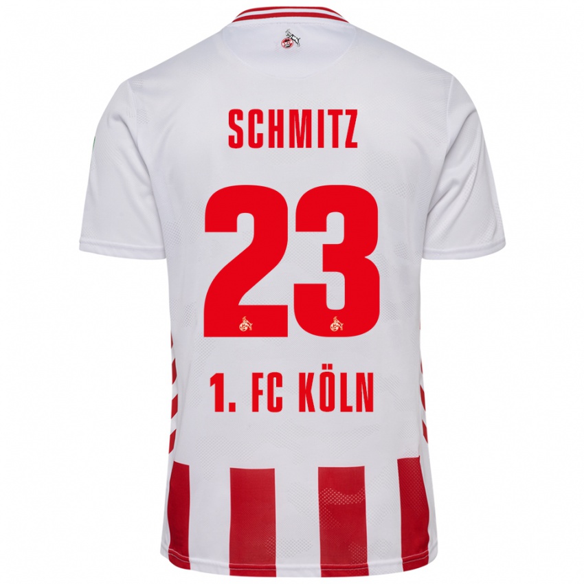 ילדים Timo Schmitz #23 לבן אדום ג'רזי ביתית 2025/26 חולצה קצרה