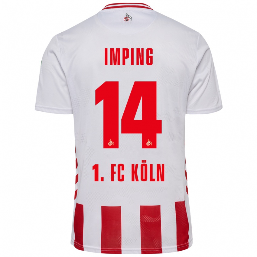 ילדים Carlotta Imping #14 לבן אדום ג'רזי ביתית 2025/26 חולצה קצרה