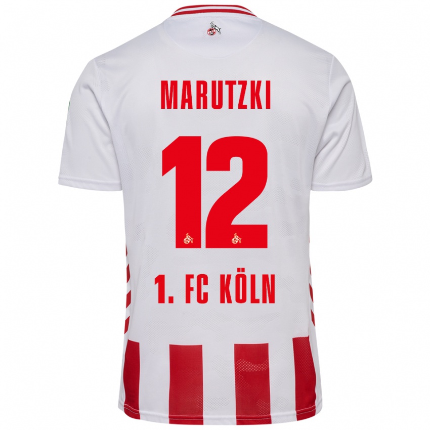 ילדים Mikolaj Marutzki #12 לבן אדום ג'רזי ביתית 2025/26 חולצה קצרה