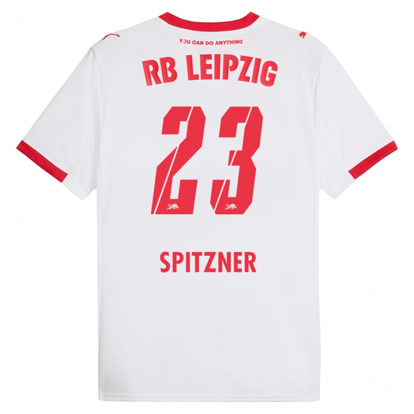 ילדים קירה שפיצנר #23 לבן אדום ג'רזי ביתית 2025/26 חולצה קצרה