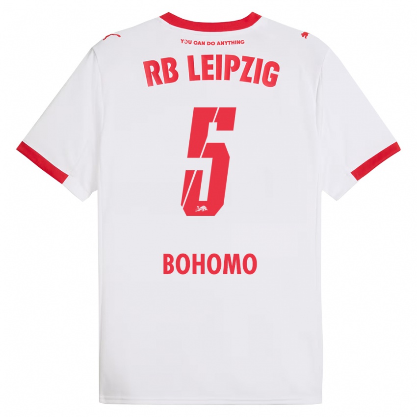 ילדים Allan Bohomo #5 לבן אדום ג'רזי ביתית 2025/26 חולצה קצרה