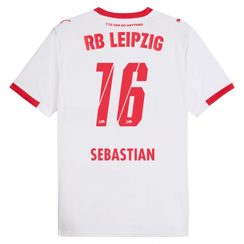 ילדים Jordy Sebastian #16 לבן אדום ג'רזי ביתית 2025/26 חולצה קצרה