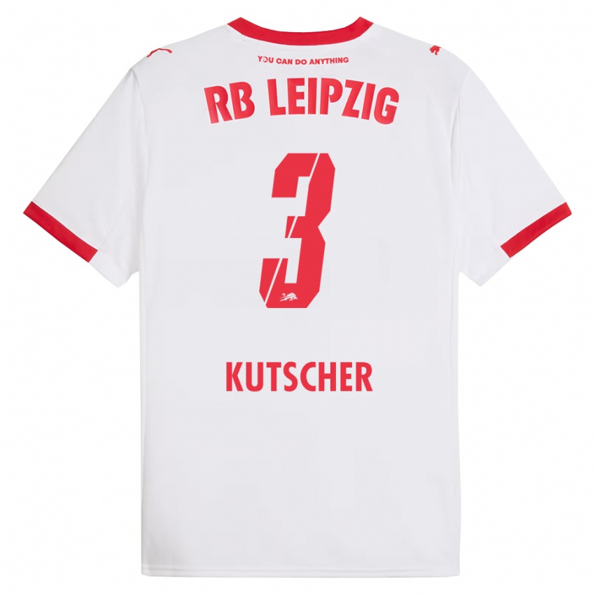 ילדים Matthes Kutscher #3 לבן אדום ג'רזי ביתית 2025/26 חולצה קצרה