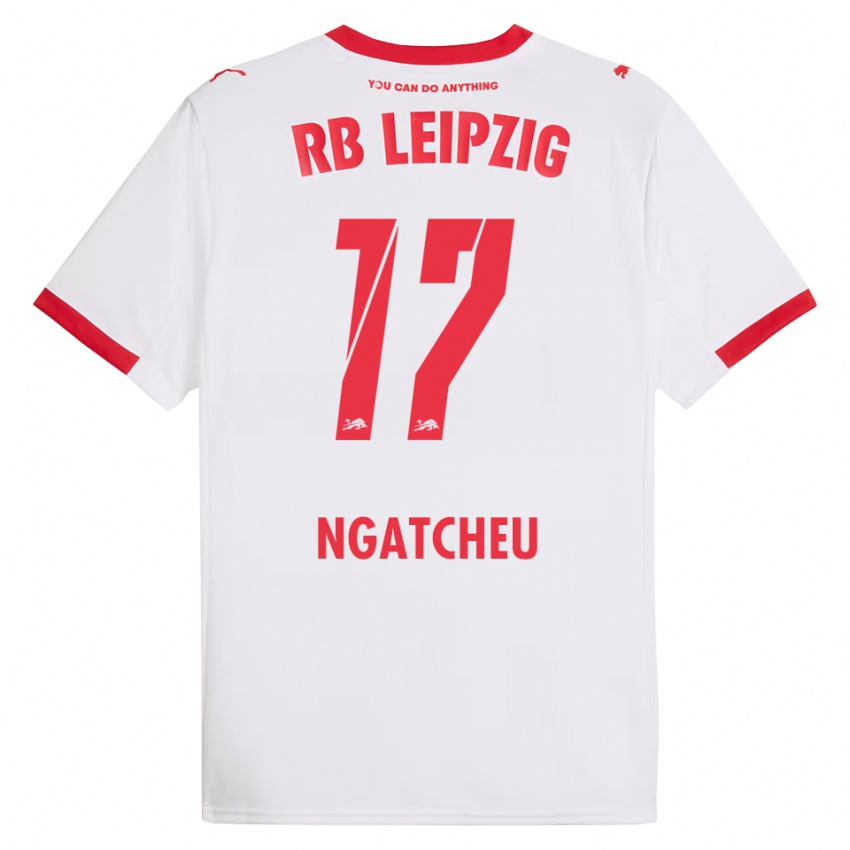 ילדים Yohan Ngatcheu #17 לבן אדום ג'רזי ביתית 2025/26 חולצה קצרה