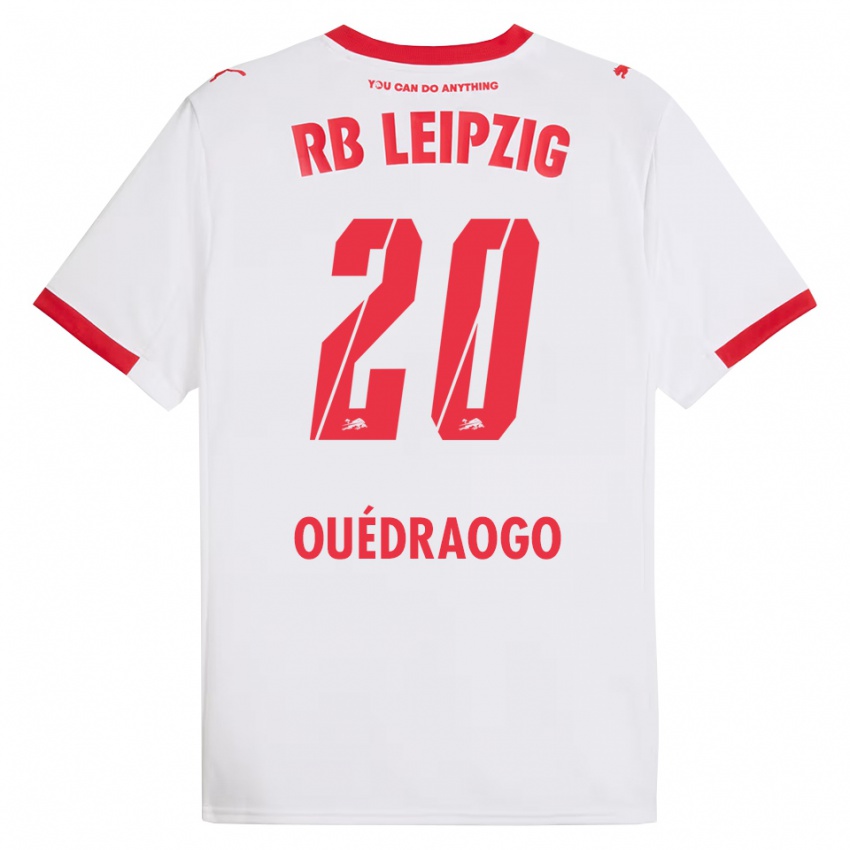 ילדים אסאן אואדראוגו #20 לבן אדום ג'רזי ביתית 2025/26 חולצה קצרה