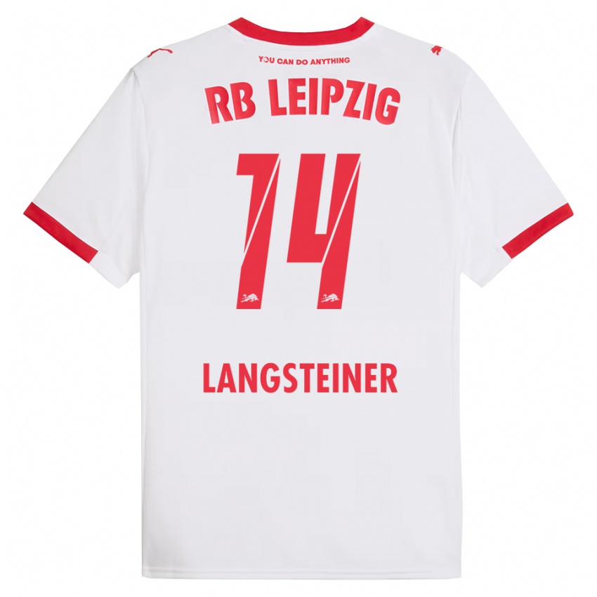 ילדים Toni Langsteiner #14 לבן אדום ג'רזי ביתית 2025/26 חולצה קצרה