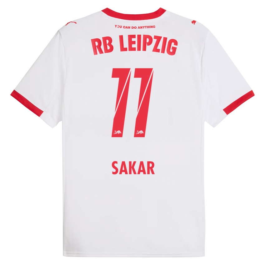 ילדים פאיק סאקאר #11 לבן אדום ג'רזי ביתית 2025/26 חולצה קצרה