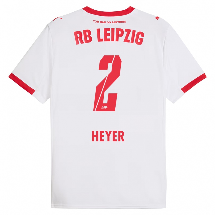 ילדים פרידריך הייר #2 לבן אדום ג'רזי ביתית 2025/26 חולצה קצרה