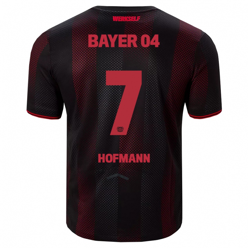 ילדים יונאס הופמן #7 שחור אדום ג'רזי ביתית 2025/26 חולצה קצרה