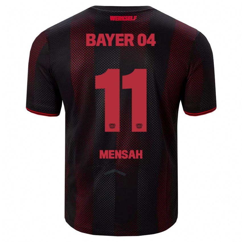 ילדים Jeremiah Mensah #11 שחור אדום ג'רזי ביתית 2025/26 חולצה קצרה