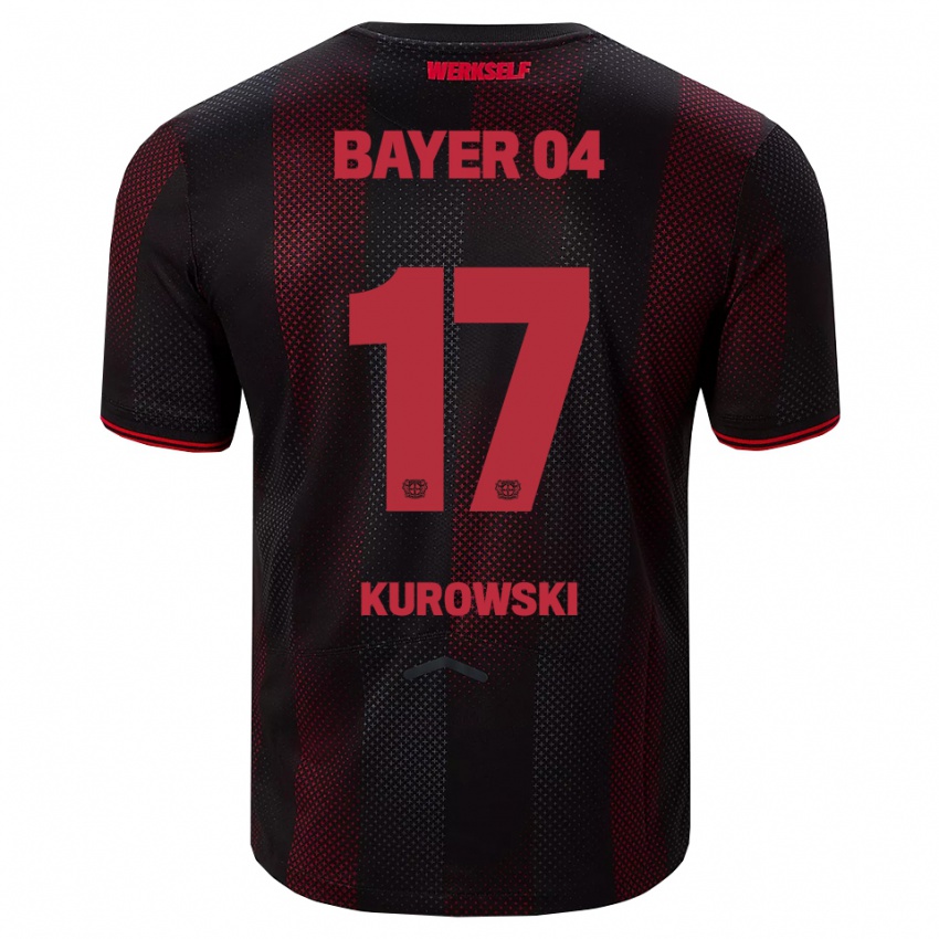 ילדים Julien Kurowski #17 שחור אדום ג'רזי ביתית 2025/26 חולצה קצרה