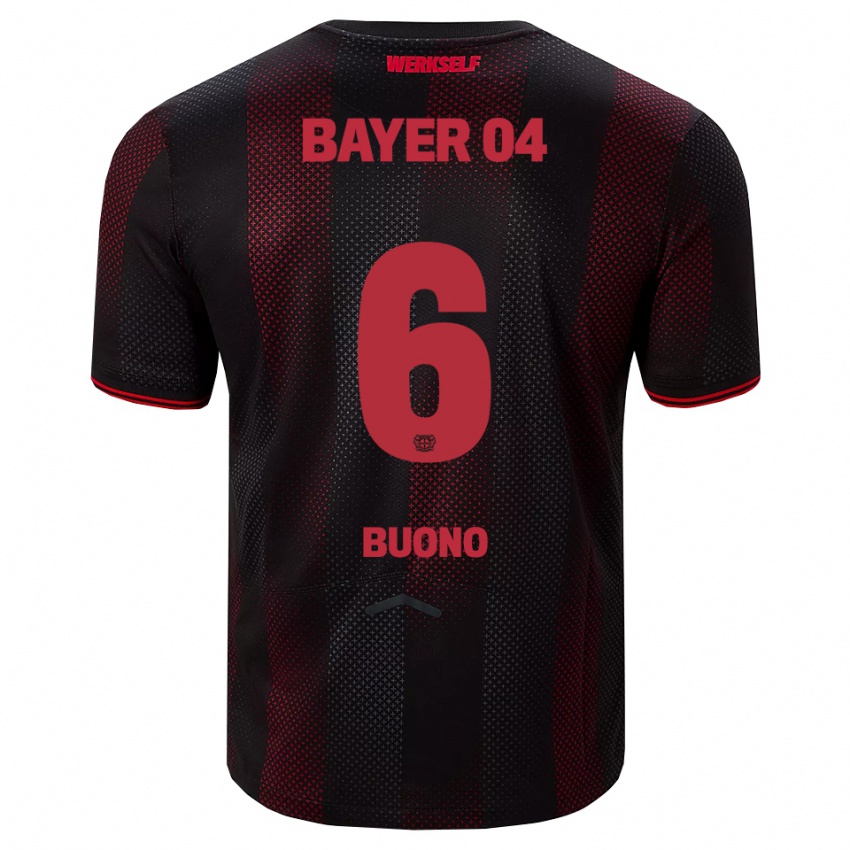 ילדים פרנצ׳סקו בונו #6 שחור אדום ג'רזי ביתית 2025/26 חולצה קצרה