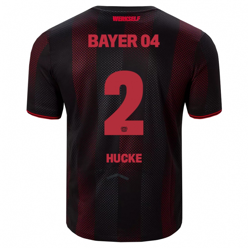 ילדים Luan Hucke #2 שחור אדום ג'רזי ביתית 2025/26 חולצה קצרה
