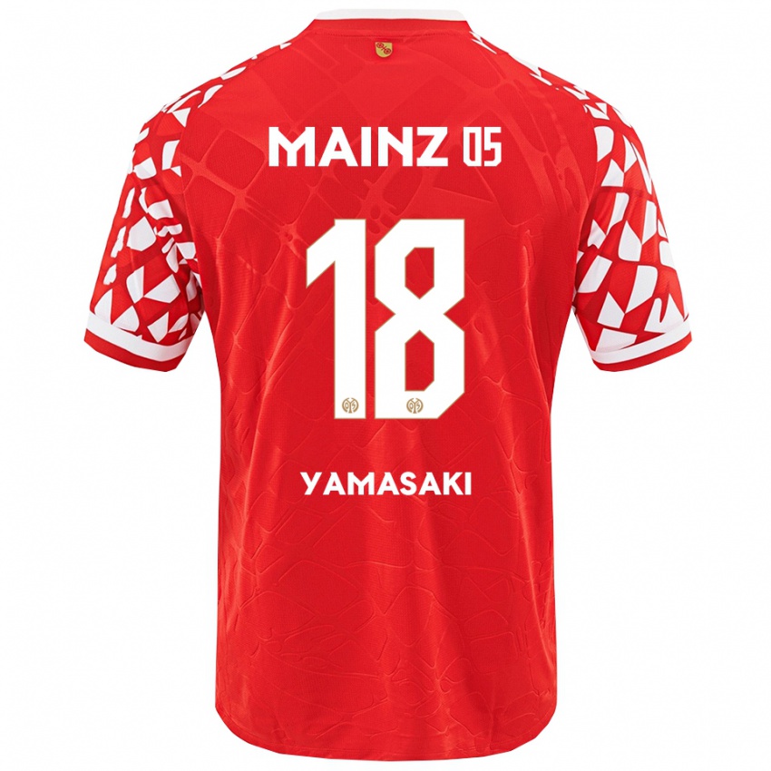 ילדים Taiyu Yamasaki #18 אדום לבן ג'רזי ביתית 2025/26 חולצה קצרה