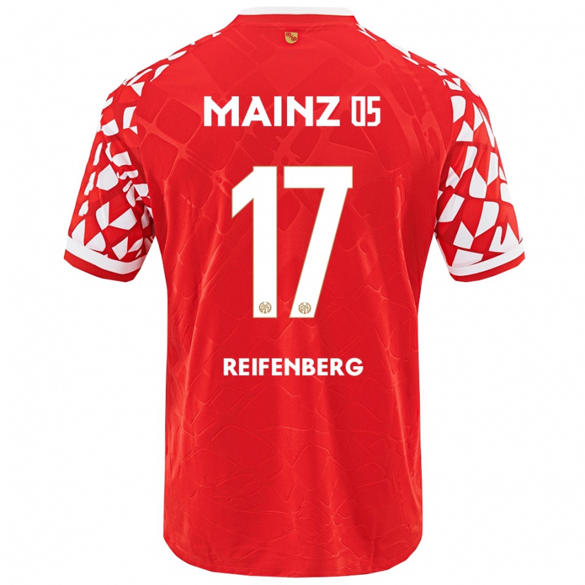 ילדים מישל רייפנברג #17 אדום לבן ג'רזי ביתית 2025/26 חולצה קצרה