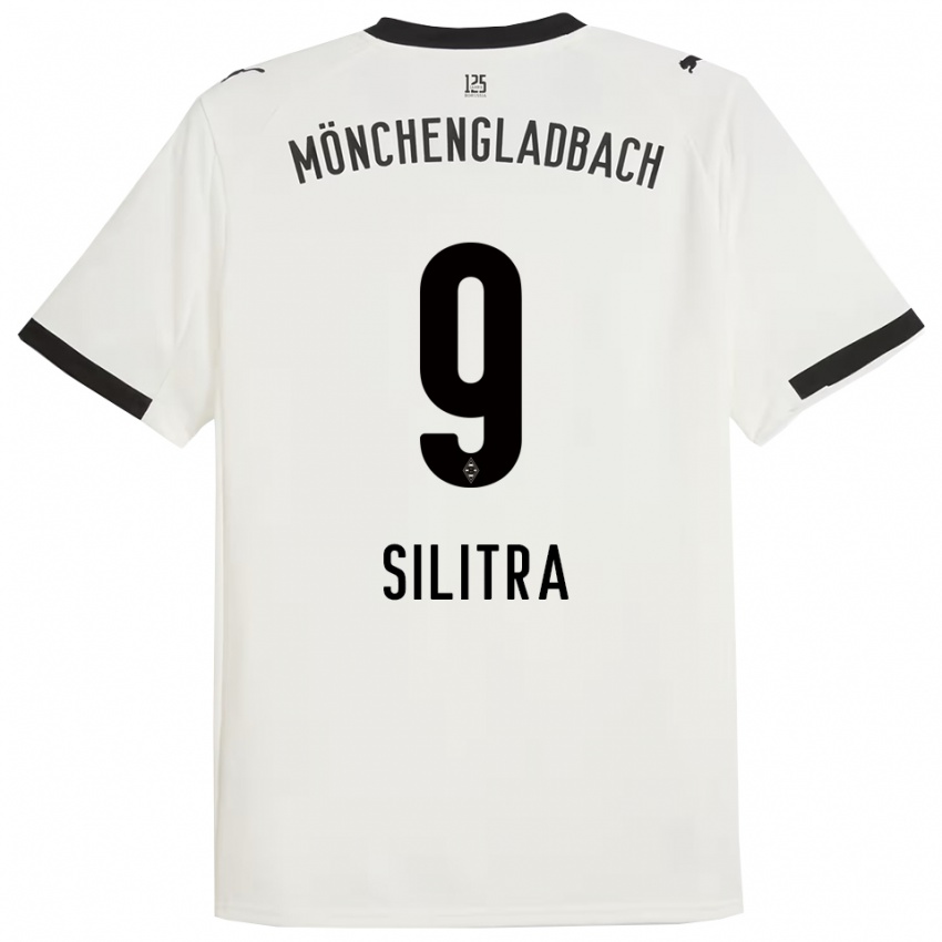 ילדים Rareș Silitră #9 לבן שחור ג'רזי ביתית 2025/26 חולצה קצרה