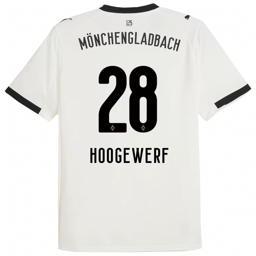 ילדים דילון הוגוורף #28 לבן שחור ג'רזי ביתית 2025/26 חולצה קצרה