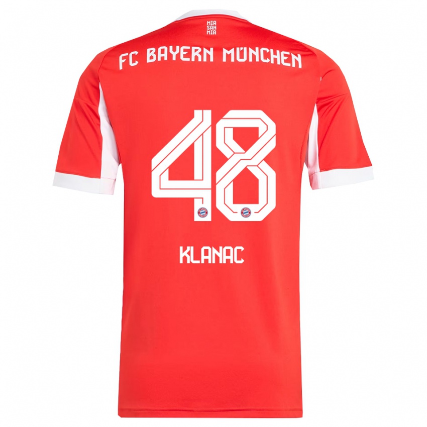 ילדים לאון קלנץ #48 אדום לבן ג'רזי ביתית 2025/26 חולצה קצרה