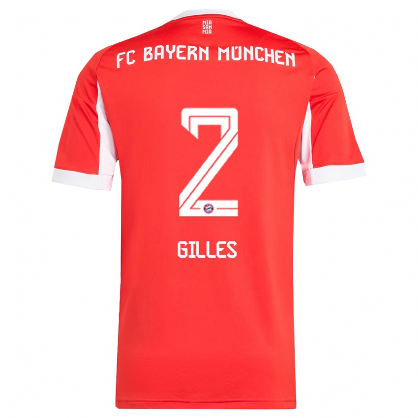 ילדים ונסה ז׳יל #2 אדום לבן ג'רזי ביתית 2025/26 חולצה קצרה