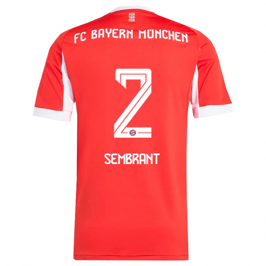 ילדים לינדה סמבראנט #2 אדום לבן ג'רזי ביתית 2025/26 חולצה קצרה