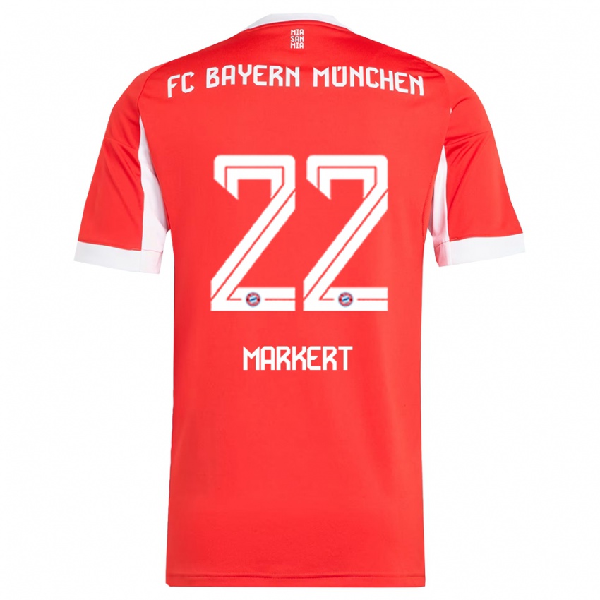 ילדים ליאון מרקרט #22 אדום לבן ג'רזי ביתית 2025/26 חולצה קצרה