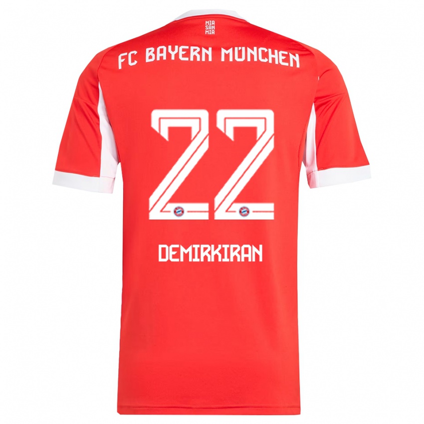 ילדים אדיז דמירקירן #22 אדום לבן ג'רזי ביתית 2025/26 חולצה קצרה