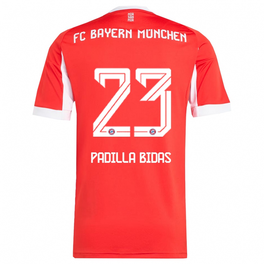 ילדים נטליה פאדייה #23 אדום לבן ג'רזי ביתית 2025/26 חולצה קצרה