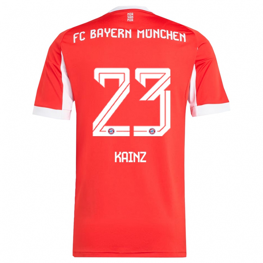 ילדים Manuel Kainz #23 אדום לבן ג'רזי ביתית 2025/26 חולצה קצרה