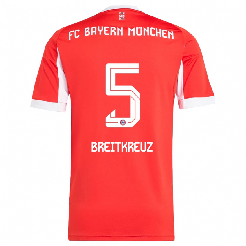 ילדים סטיב ברייטקרייז #5 אדום לבן ג'רזי ביתית 2025/26 חולצה קצרה