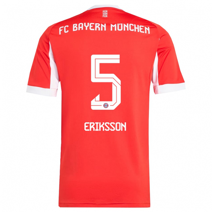 ילדים מגדלנה אריקסון #5 אדום לבן ג'רזי ביתית 2025/26 חולצה קצרה