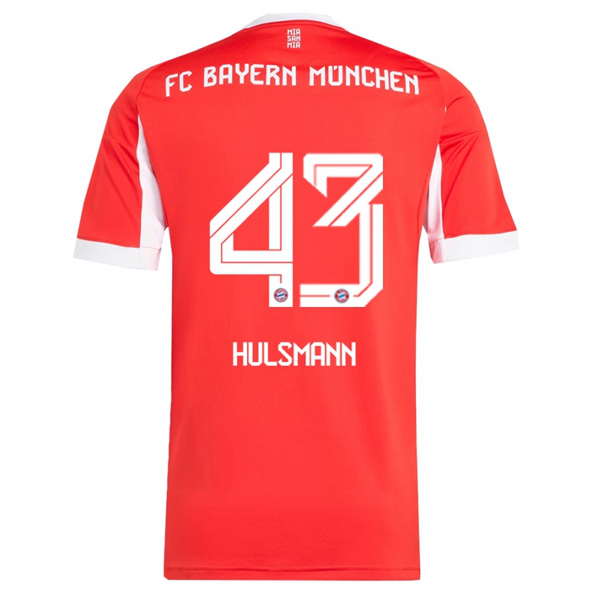 ילדים טום הולסמן #43 אדום לבן ג'רזי ביתית 2025/26 חולצה קצרה