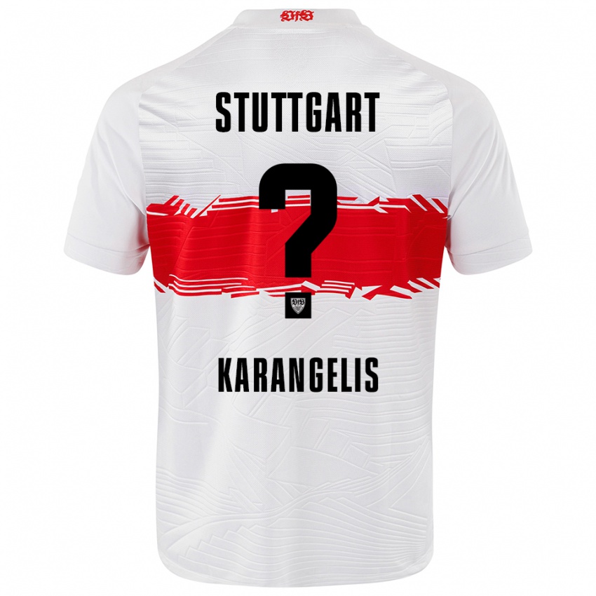 ילדים Konstantinos Karangelis #0 לבן אדום ג'רזי ביתית 2025/26 חולצה קצרה
