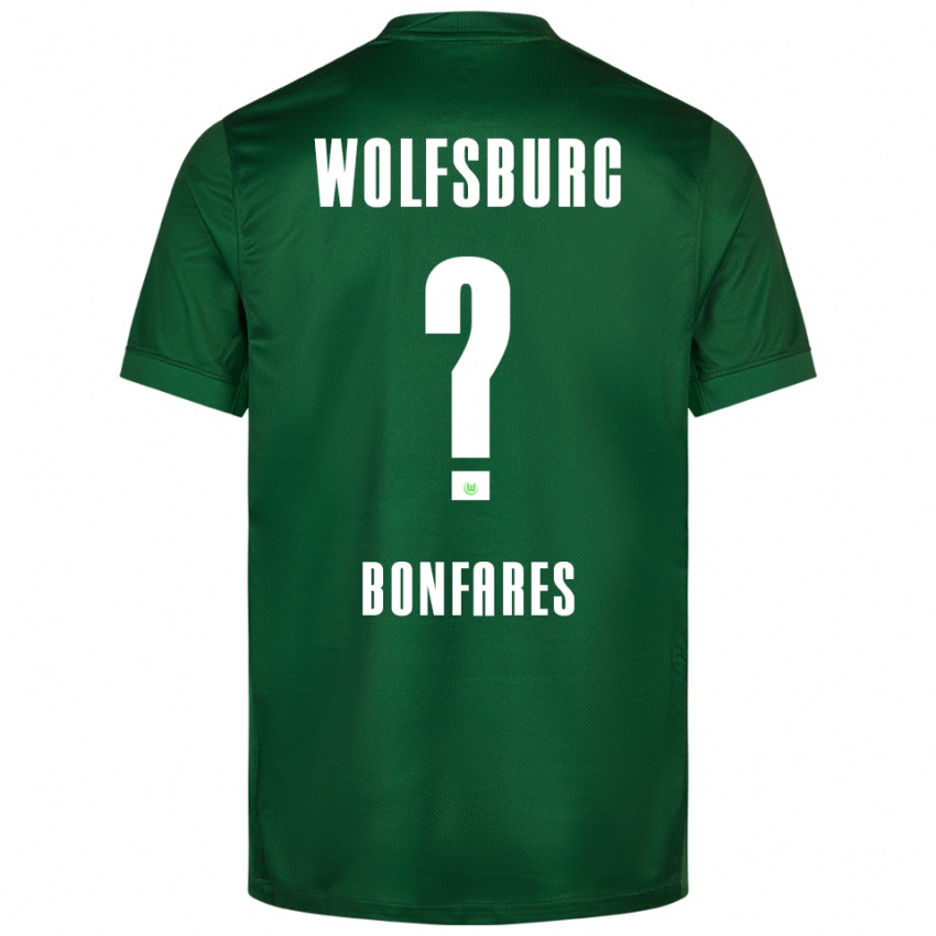 ילדים Marouan Bonfares #0 ירוק לבן ג'רזי ביתית 2025/26 חולצה קצרה