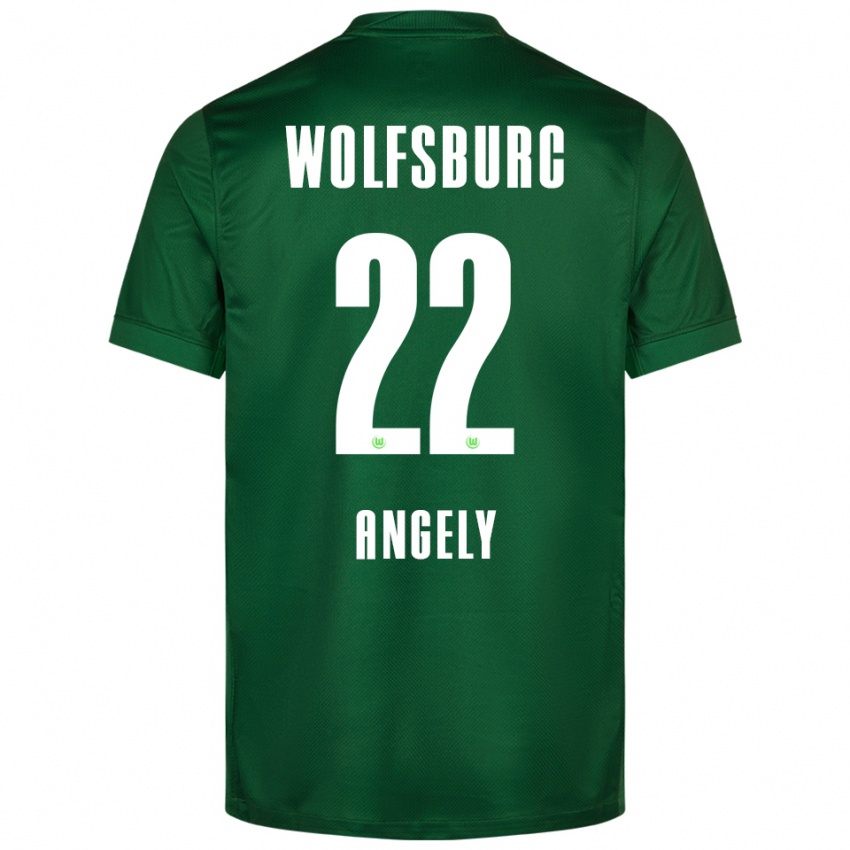 ילדים מאטיס אנז'לי #22 ירוק לבן ג'רזי ביתית 2025/26 חולצה קצרה
