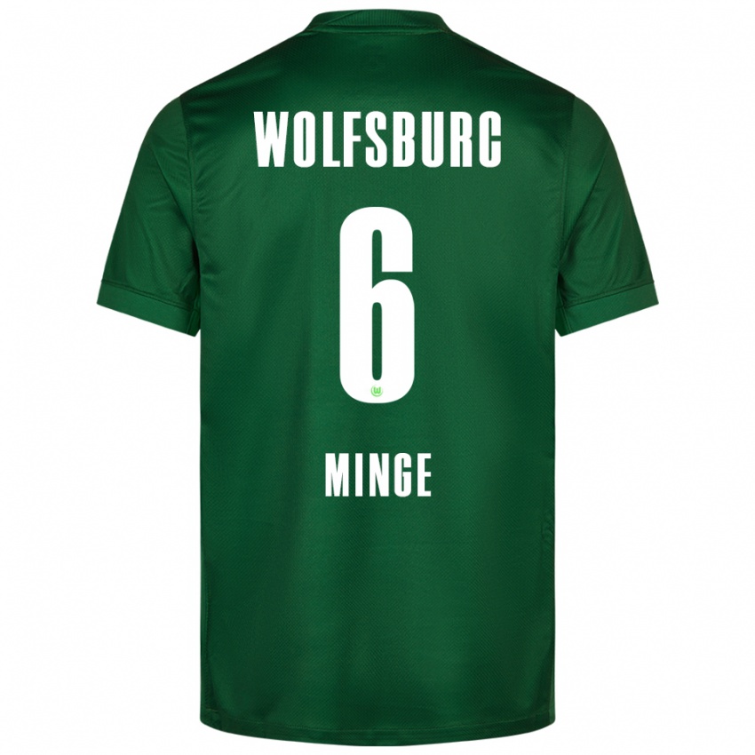 ילדים ג׳נינה מינג #6 ירוק לבן ג'רזי ביתית 2025/26 חולצה קצרה