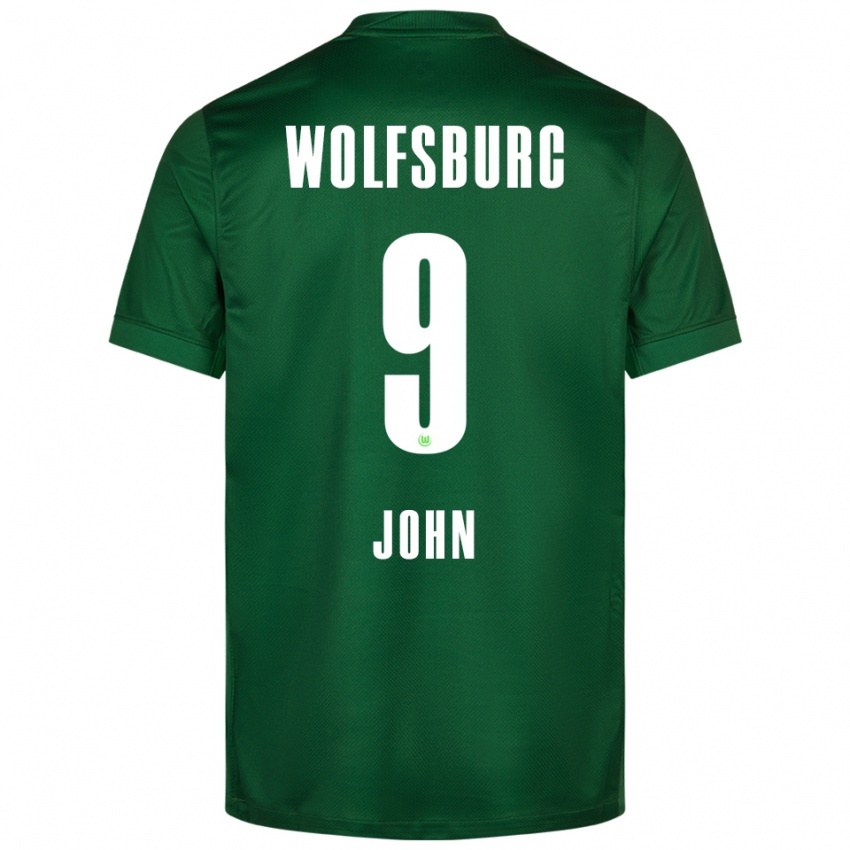ילדים Michael John #9 ירוק לבן ג'רזי ביתית 2025/26 חולצה קצרה