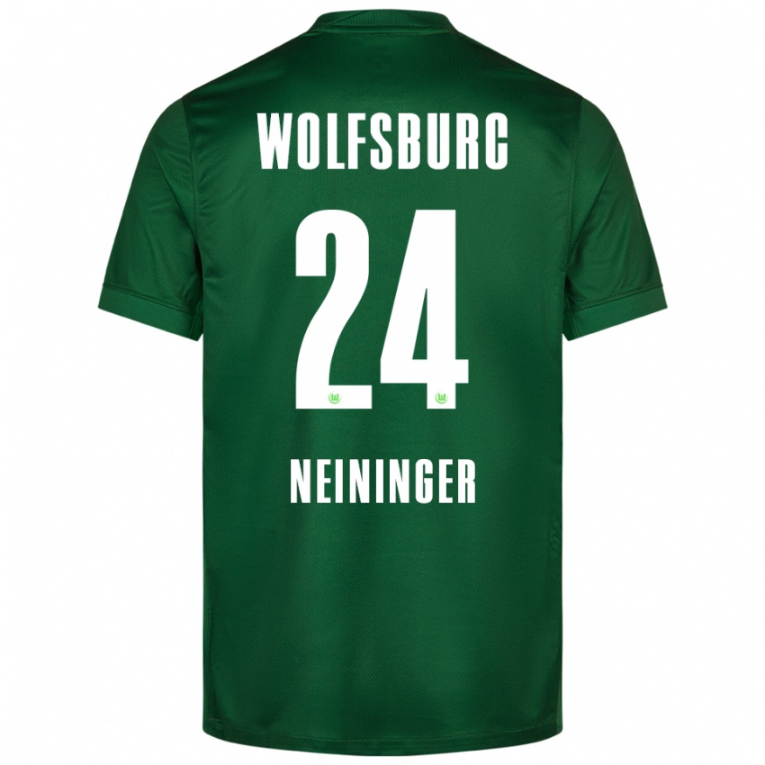 ילדים Tim Neininger #24 ירוק לבן ג'רזי ביתית 2025/26 חולצה קצרה