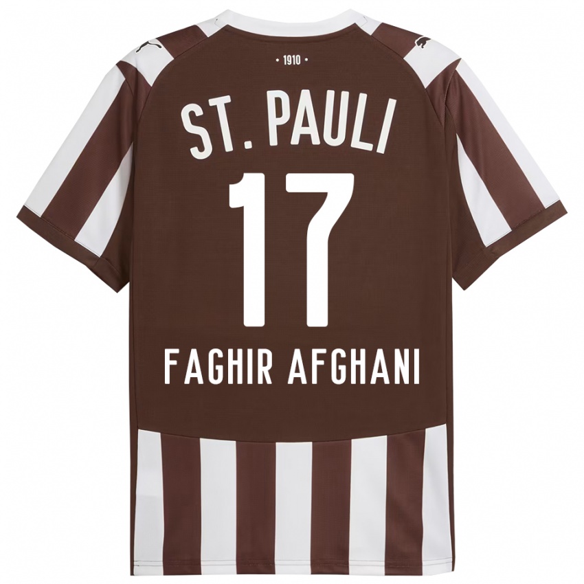 ילדים Younan Faghir Afghani #17 קפה לבן ג'רזי ביתית 2025/26 חולצה קצרה