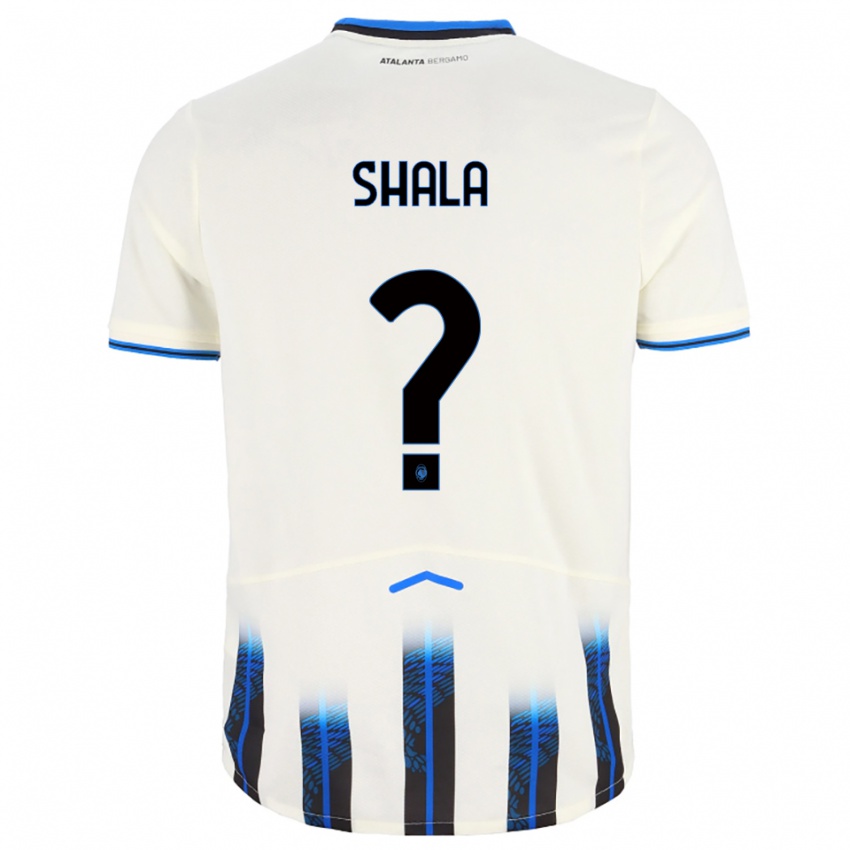 ילדים Leon Shala #0 לבן כחול הרחק ג'רזי 2025/26 חולצה קצרה
