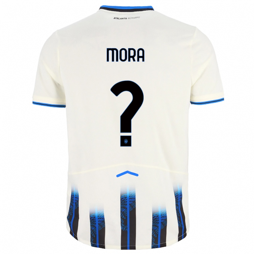 ילדים Christian Mora #0 לבן כחול הרחק ג'רזי 2025/26 חולצה קצרה