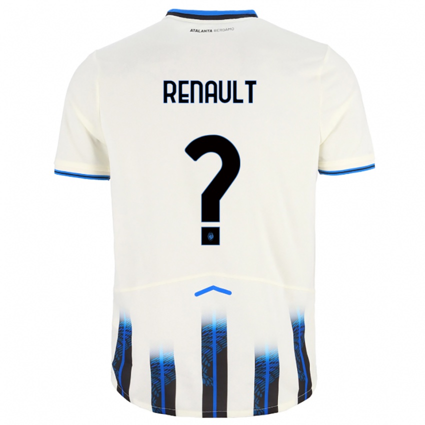 ילדים Guillaume Renault #0 לבן כחול הרחק ג'רזי 2025/26 חולצה קצרה