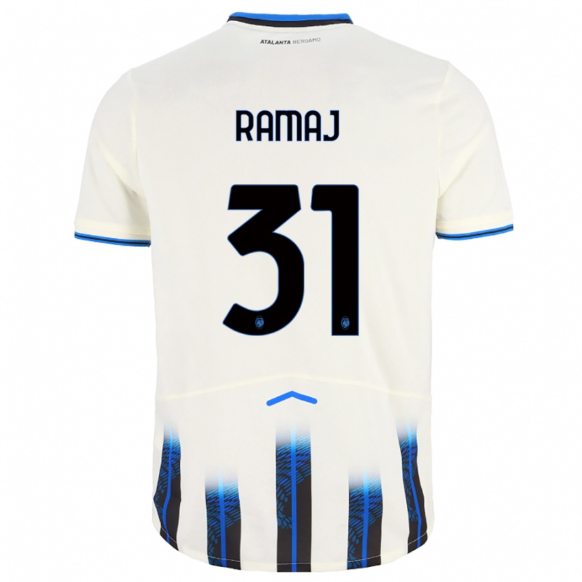 ילדים גבריאל ראמג׳ #31 לבן כחול הרחק ג'רזי 2025/26 חולצה קצרה