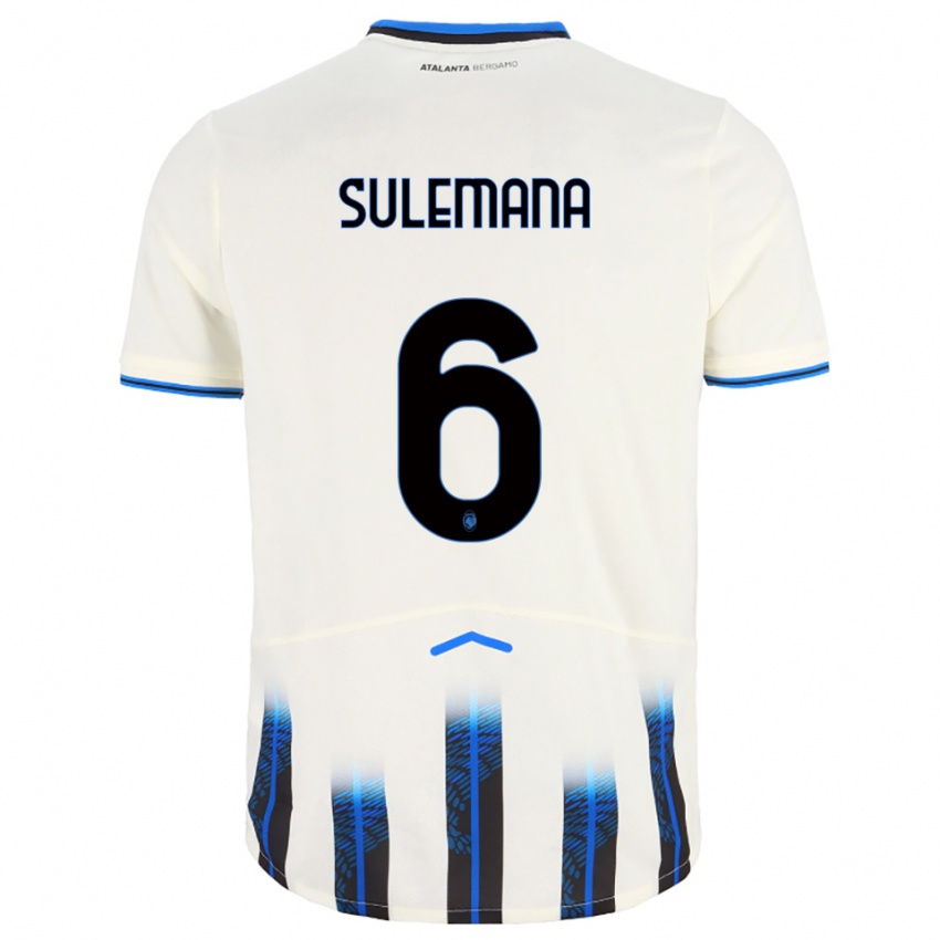 ילדים איברהים סולמנה #6 לבן כחול הרחק ג'רזי 2025/26 חולצה קצרה ילדים איברהים סולמנה #6 לבן כחול הרחק ג'רזי 2025/26 חולצה קצרה