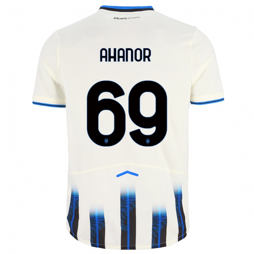 ילדים Honest Ahanor #69 לבן כחול הרחק ג'רזי 2025/26 חולצה קצרה