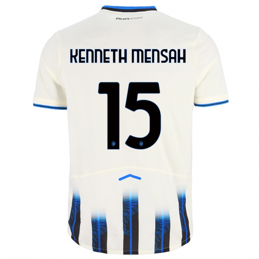 ילדים אנתוני מנסה #15 לבן כחול הרחק ג'רזי 2025/26 חולצה קצרה