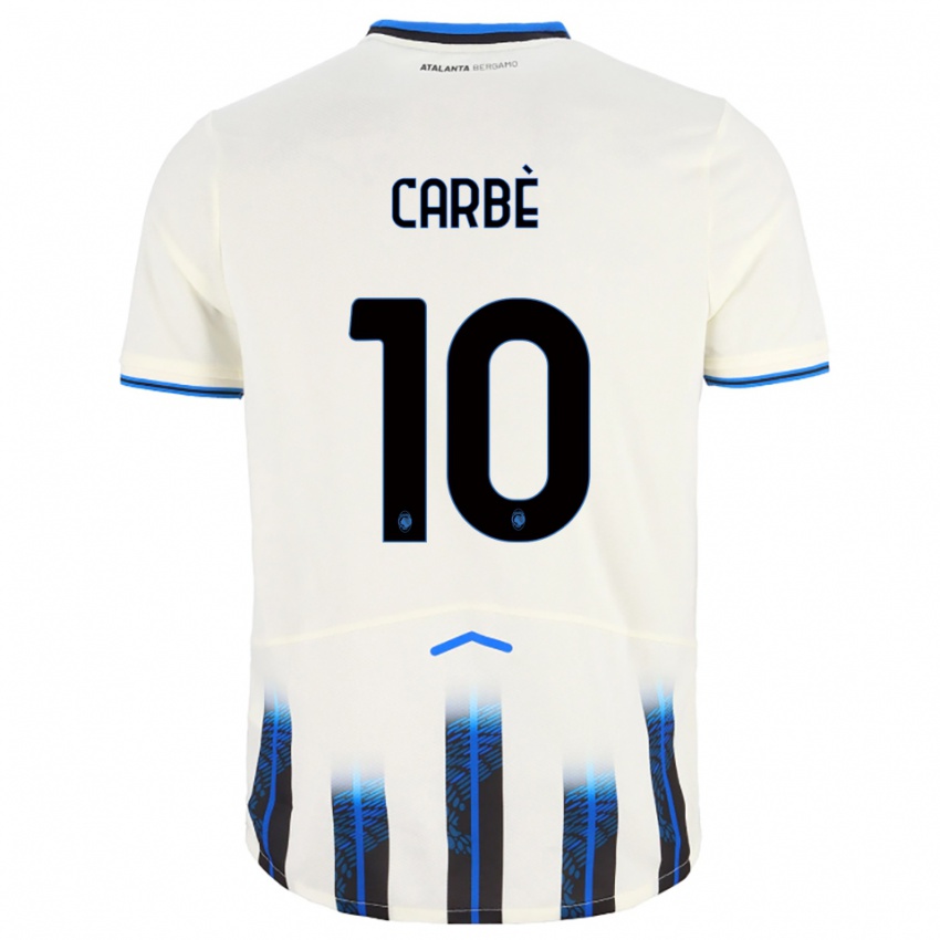 ילדים אלסיו קארבה #10 לבן כחול הרחק ג'רזי 2025/26 חולצה קצרה