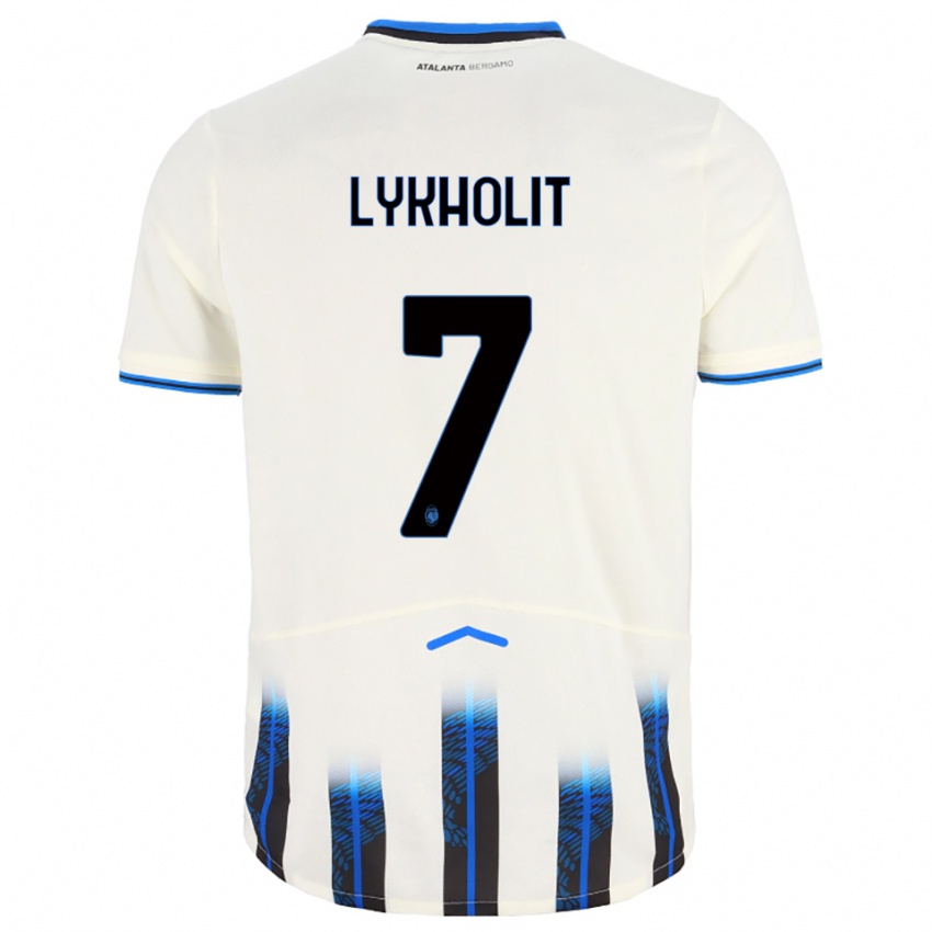 ילדים Ivan Lykholit #7 לבן כחול הרחק ג'רזי 2025/26 חולצה קצרה