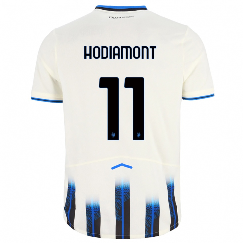 ילדים Lyam Hodiamont #11 לבן כחול הרחק ג'רזי 2025/26 חולצה קצרה